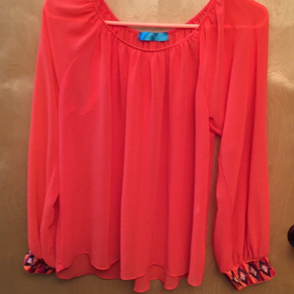 Dressy coral blouse - Picture 1 of 4